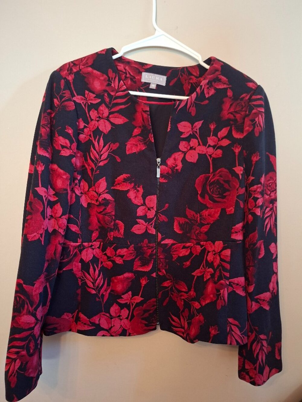 2 pieces Nanette Lapore Black slacks & Laura Red/Black Jacket w BLK size 12